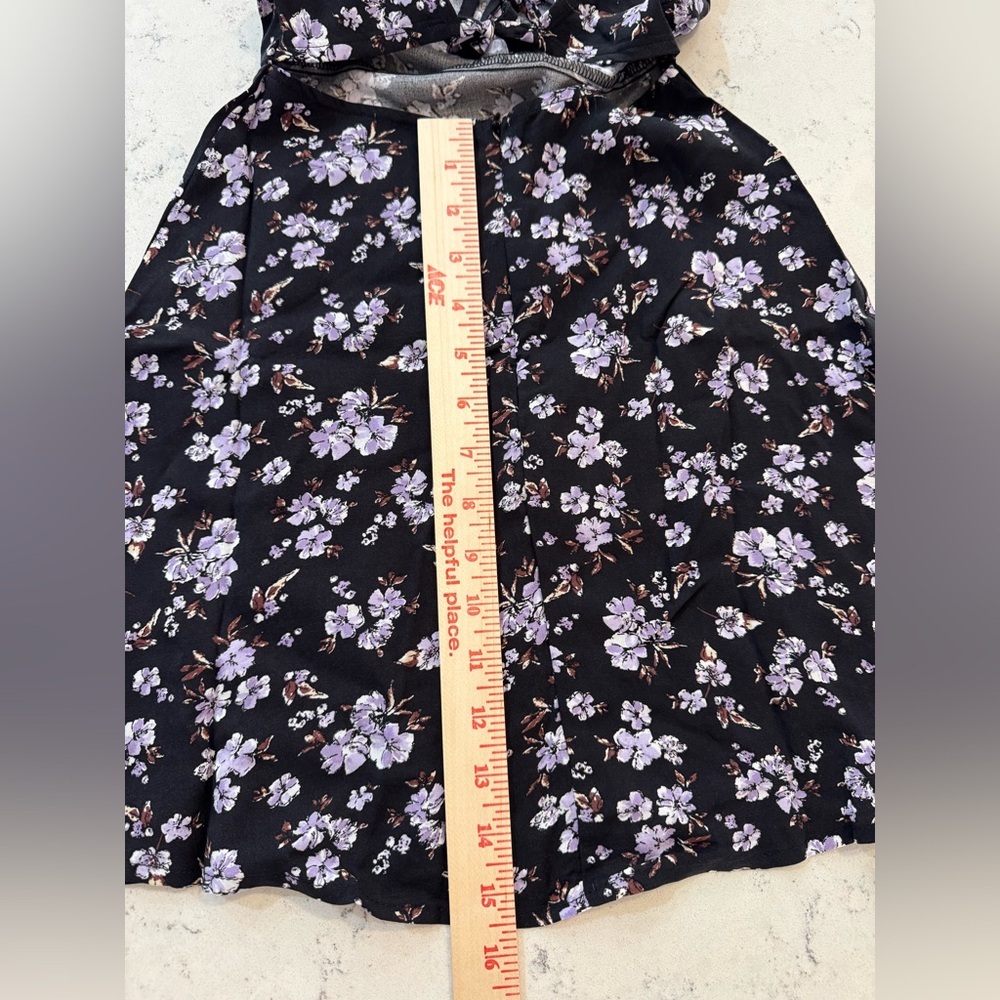 RSQ Floral Open Back Short Dress - BLACK Size XXS - Picture 10 of 11